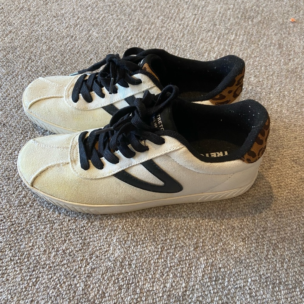 Tretorn Canvas Sneakers with Animal Print (W 8)